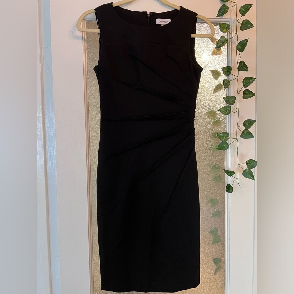 Calvin Klein Pleated Sheath Dress